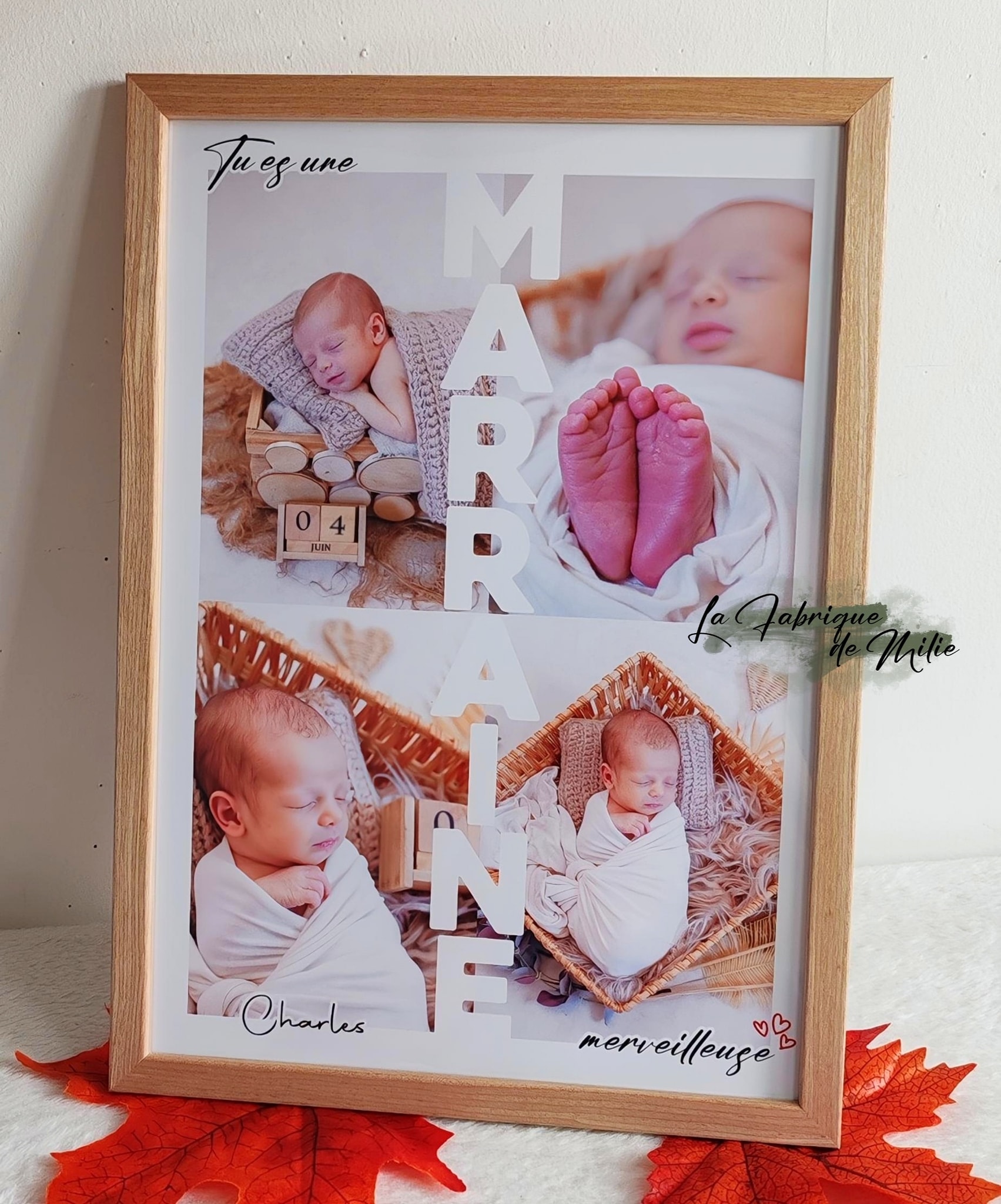 Affiche « Parrain-Marraine » avec 4 photos