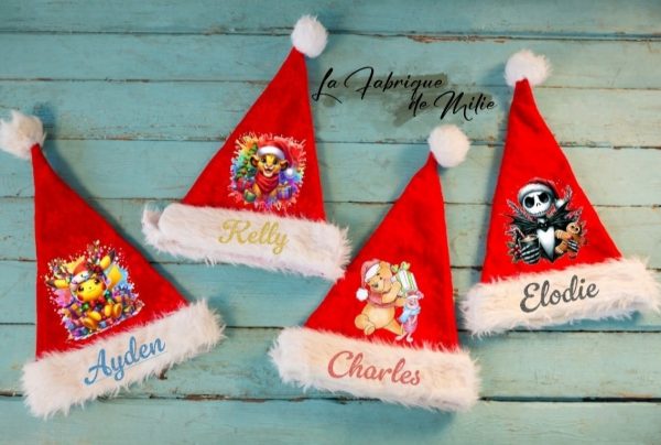 🎄 Bonnet de Noël personnalisé – Enfant & Adulte 🎅