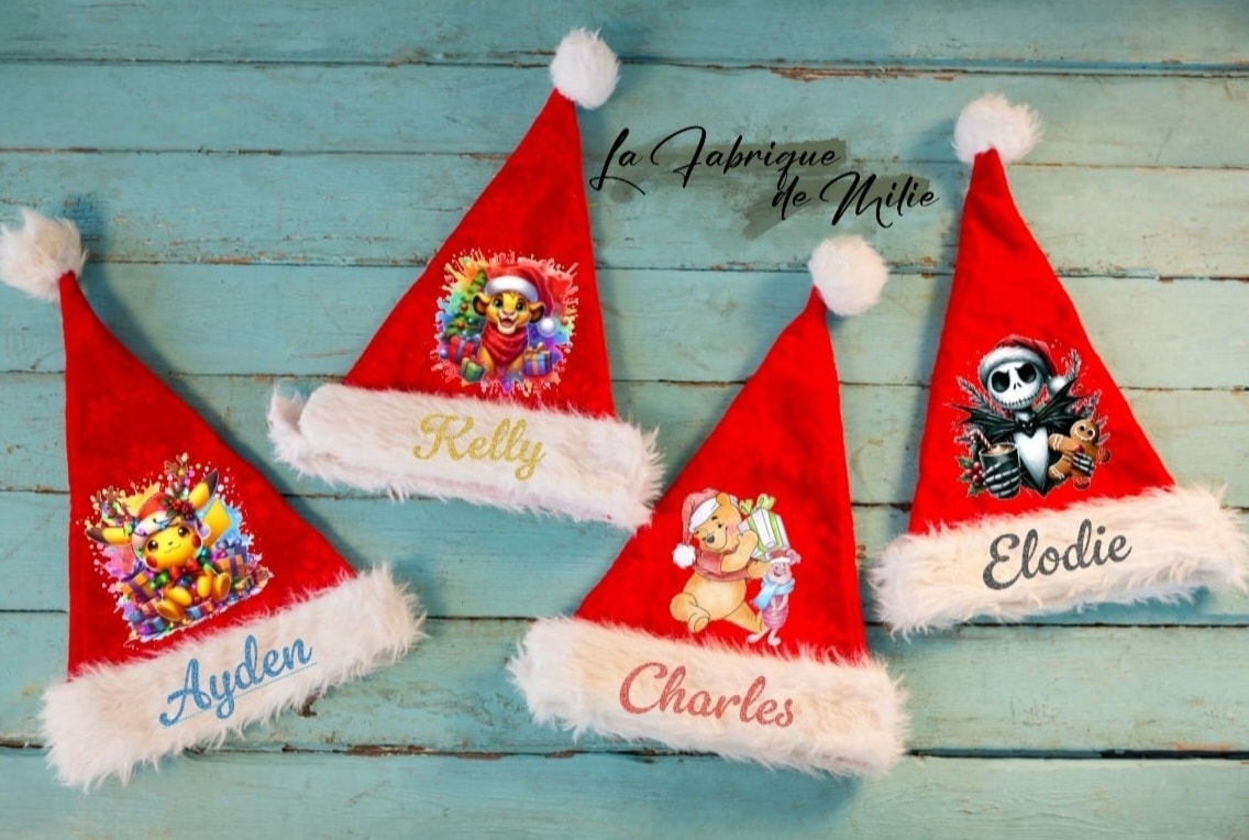 🎄 Bonnet de Noël personnalisé – Enfant & Adulte 🎅