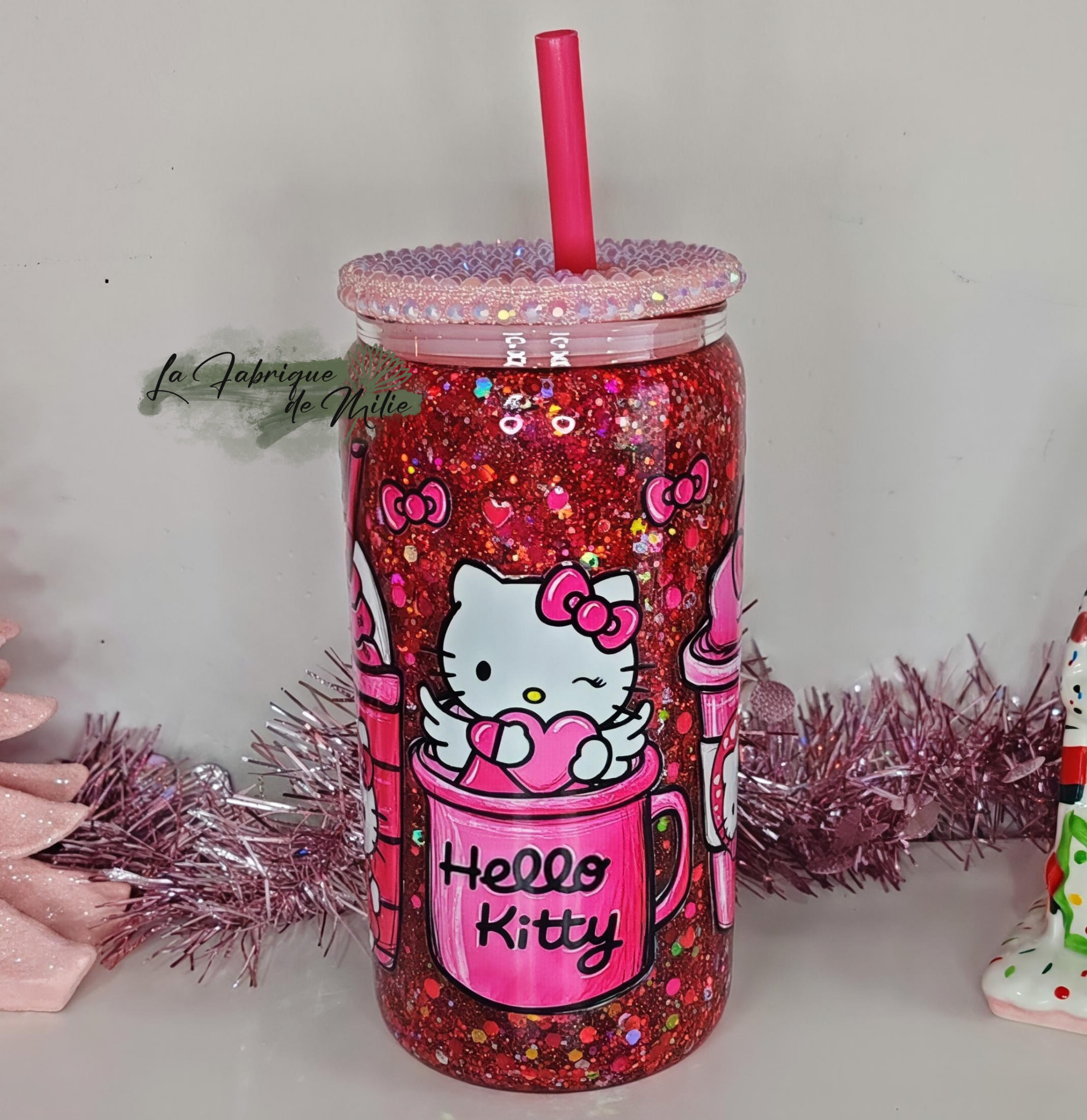 Gobelet Snow Globe – « Hello kitty »