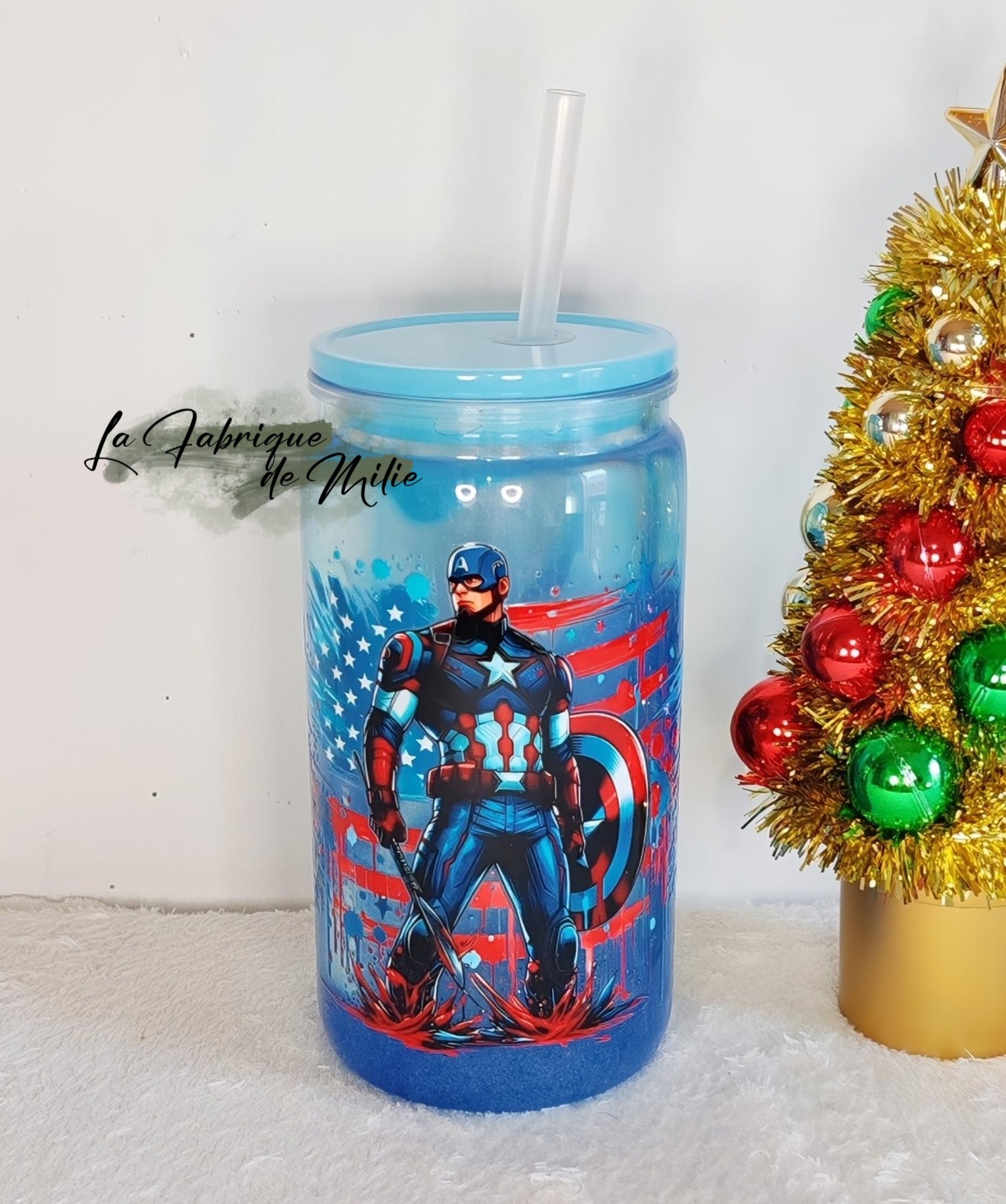 Gobelet Snow Globe – « Captain america »