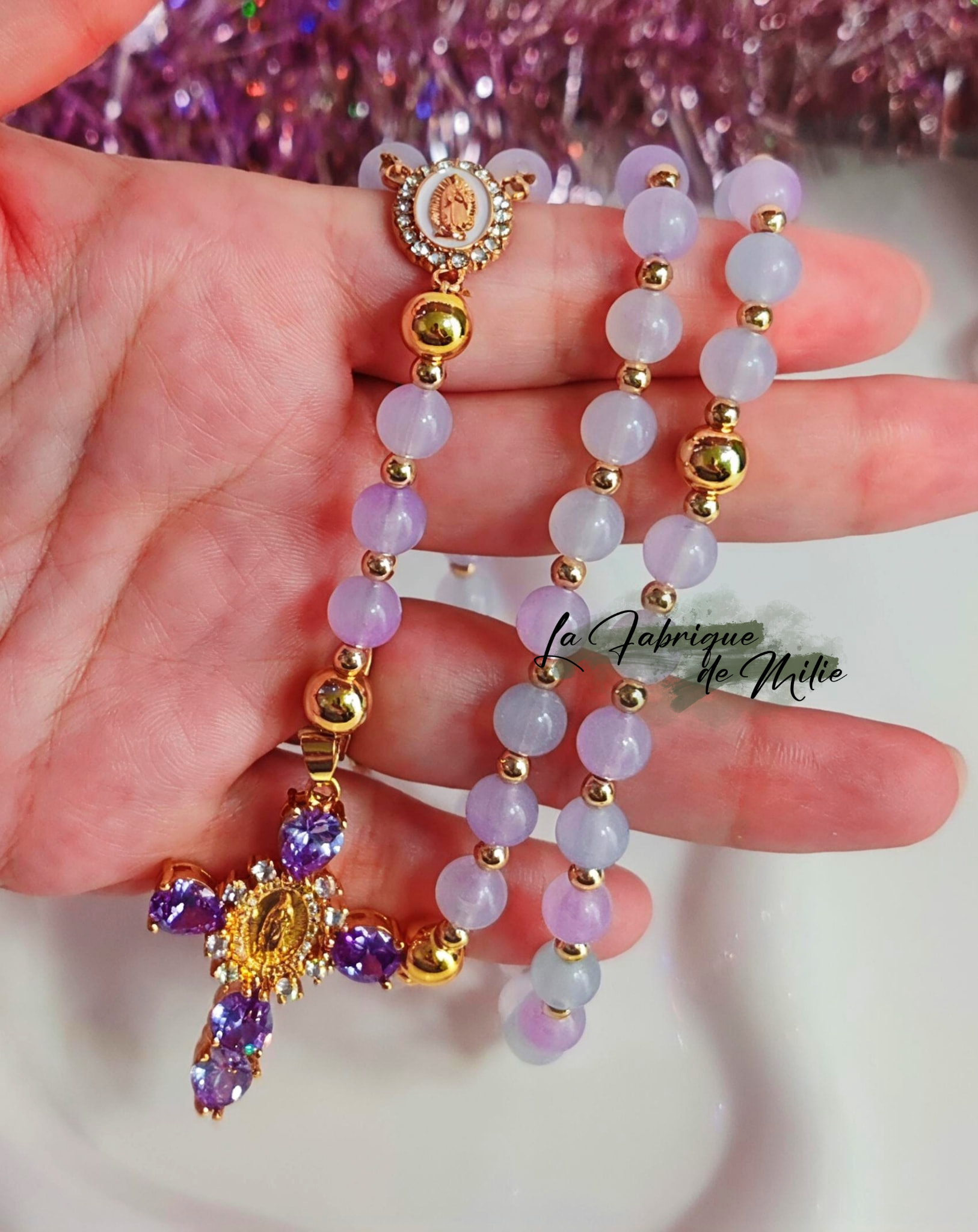 Chapelet modèle « Clara » Violet