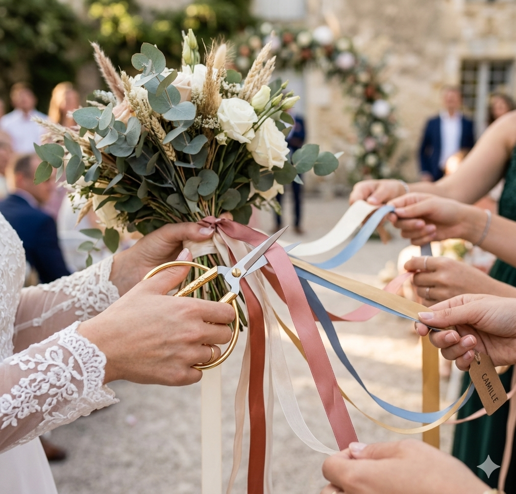 Ciseaux de Cérémonie « Élégance Vintage » – L&rsquo;Accessoire de votre Ronde des Rubans