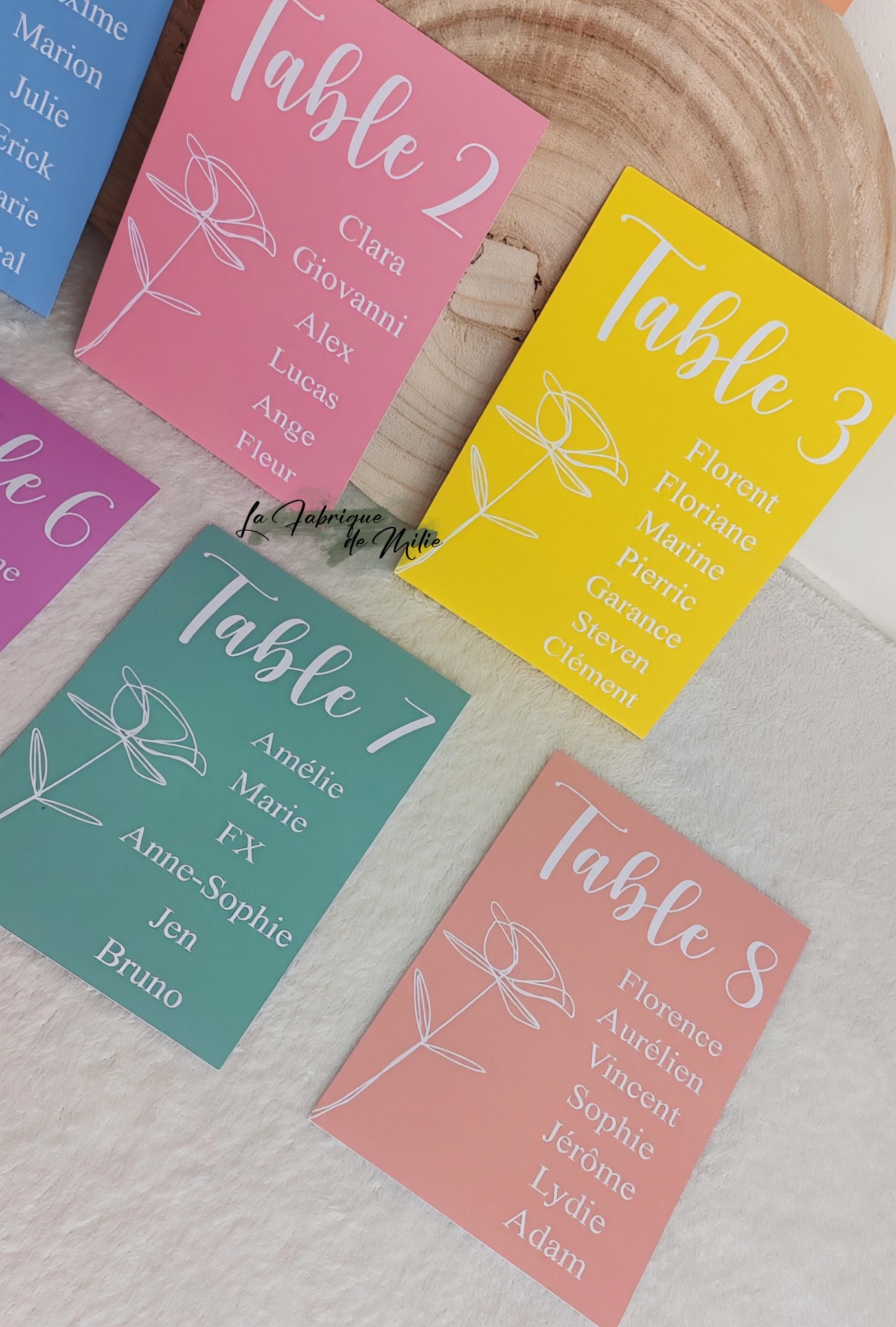 Cartes plan de table – Collection Éclosion – Image 2