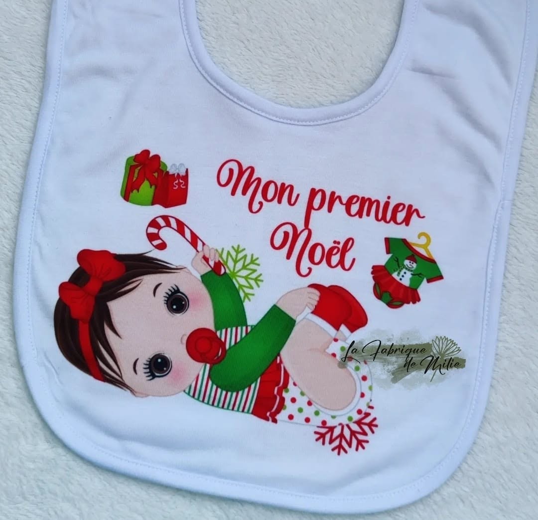 🎄 Mon Premier Noël – Bavoir personnalisé – Image 2