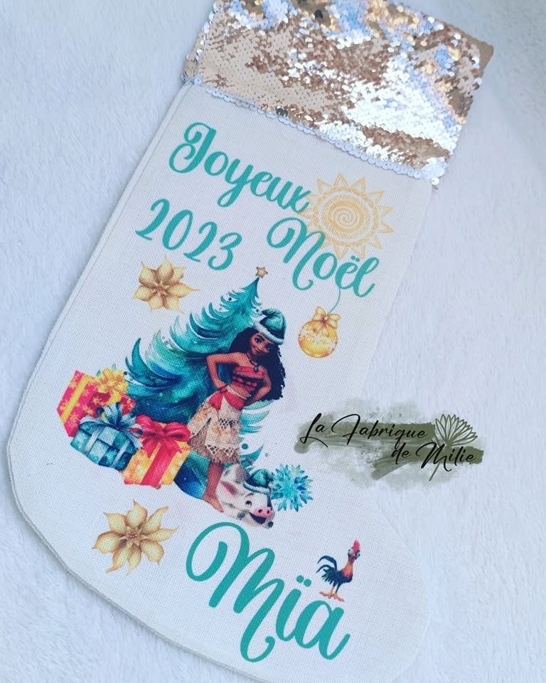 🎄 Chaussette « Magie de Noël » – Personnalisée
